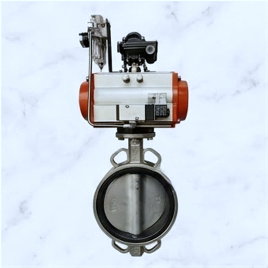 Electric actuated butterfly valve, flanged body