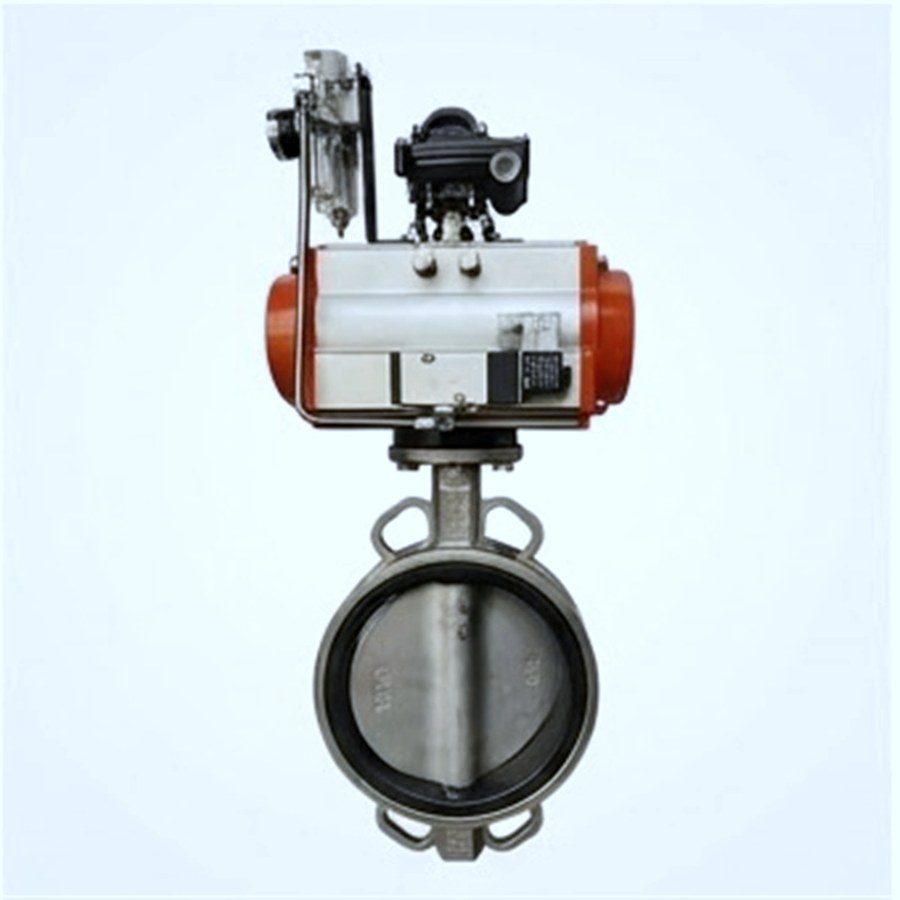 Electric butterfly valve with gear operator